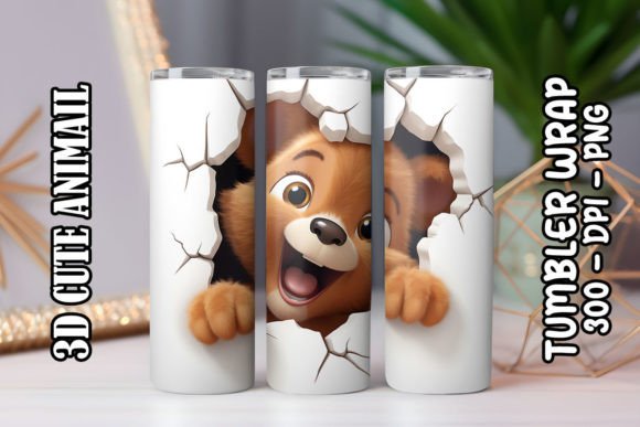 3D Cute Bear Tumbler 14: A Charming Addition to Your Drinkware Collection