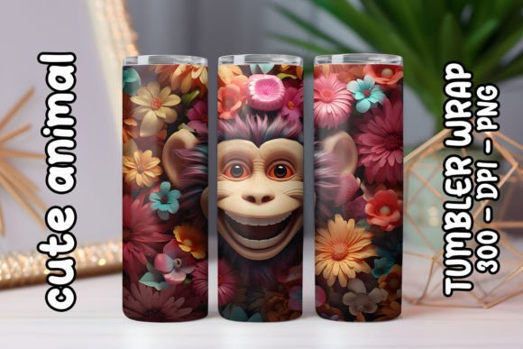 3D Cute Monkey Tumbler 3: A Fun and Functional Addition to Your Drinkware