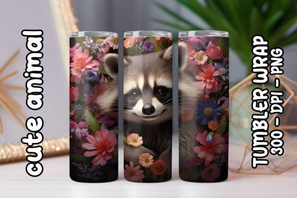 3D Cute Raccoon Tumbler 2: A Charming Addition to Your Design Toolkit