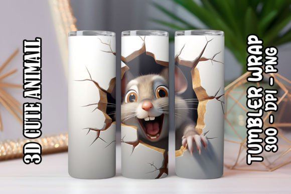 Adorable 3D Cute Mouse Tumbler for Your Drinks