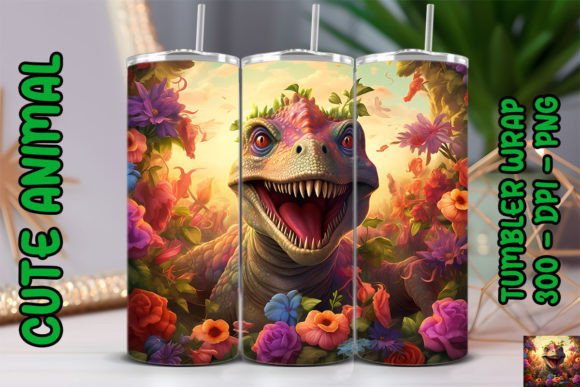 Adorable 3D Dinosaur Tumbler for Creative Projects