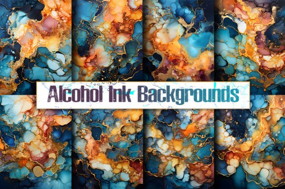 Alcohol Ink Colorful Rainbow Backgrounds: A Burst of Creativity for Your Projects
