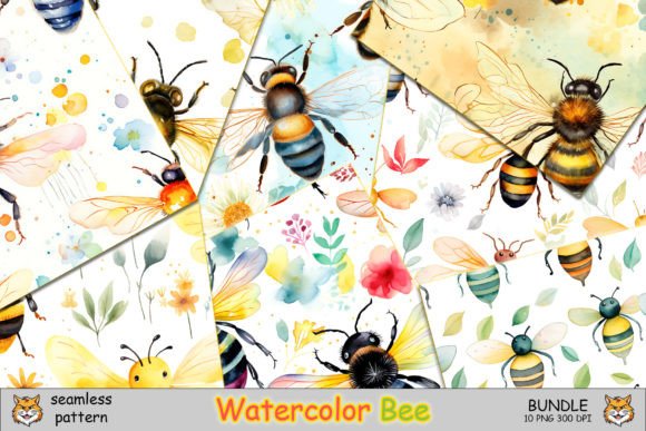 Cute Bee Seamless Pattern Bundle: A Charming Design Asset