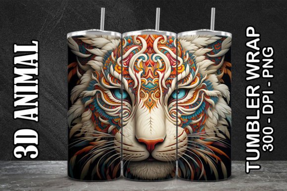Discover the 3D White Tiger Tumbler 4: A Unique and Stylish Addition to Your Drinkware Collection