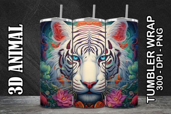 Discover the 3D White Tiger Tumbler 5: A Unique and Stylish Addition to Your Drinkware
