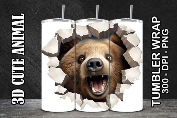 Discover the Adorable 3D Cute Bear Tumbler 1