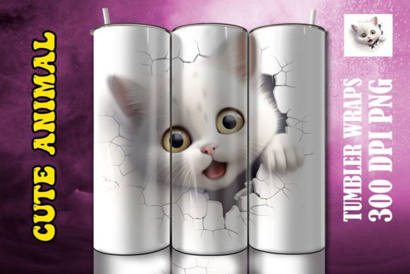 Discover the Adorable 3D Cute Cat Tumbler 7 and Its Versatile PNG File