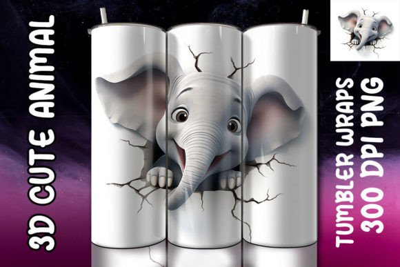 Discover the Charm of 3D Cute Elephant Tumbler 2