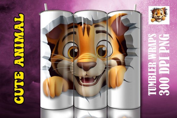 Discover the Charm of 3D Cute Tiger Tumbler and Its Versatile PNG Wrap