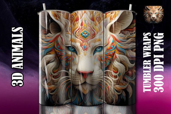 Discover the Roaring Appeal of 3D Lion Tumbler 12