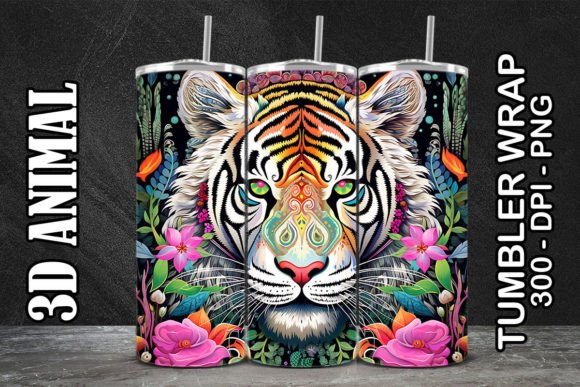 Discover the Unique 3D White Tiger Tumbler