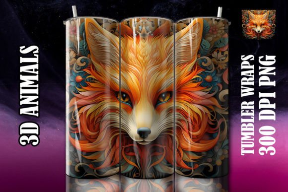 Discover the Versatility of 3D Fox Tumbler and Its PNG Wrap Files