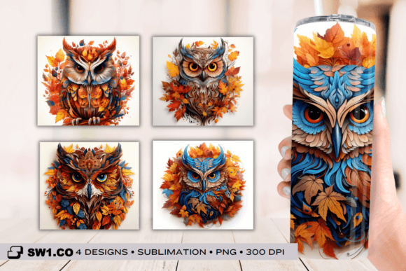 Discover the Versatility of Mandala Owl 3D Tumbler Sublimation Wrap