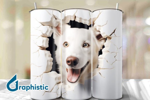 Enhance Your Creative Projects with Dog 3D Smash Wall Art Background 01