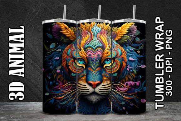 Enhance Your Drinkware with 3D Black Tiger Tumbler