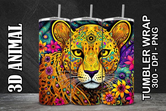 Enhance Your Drinkware with 3D Cheetah Tumbler 10