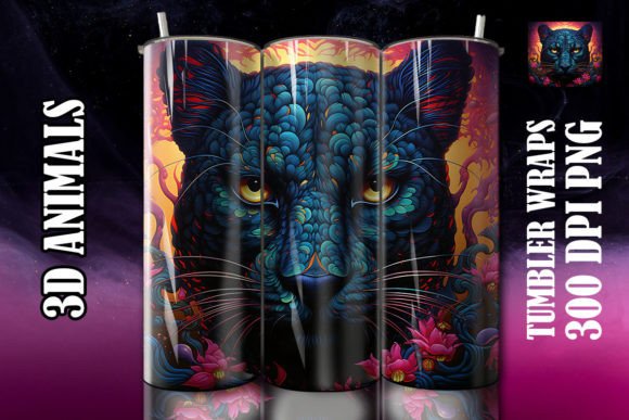Enhance Your Drinkware with 3D Leopard Tumbler 13