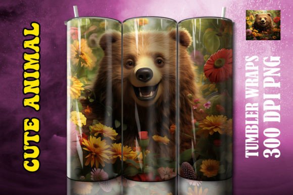 Explore the Adorable 3D Cute Bear Tumbler 6