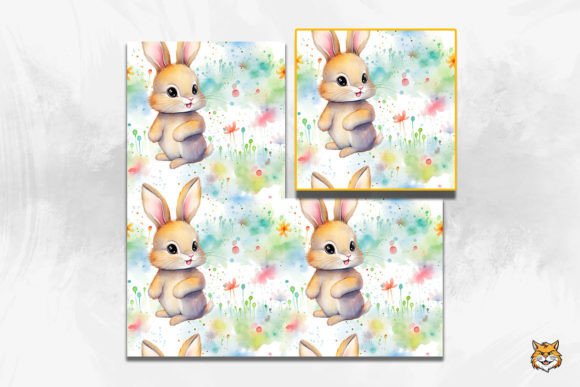 Explore the Adorable Versatility of Baby Bunny Seamless Pattern 3