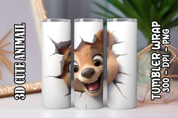 Explore the Charm of 3D Cute Bear Tumbler 5