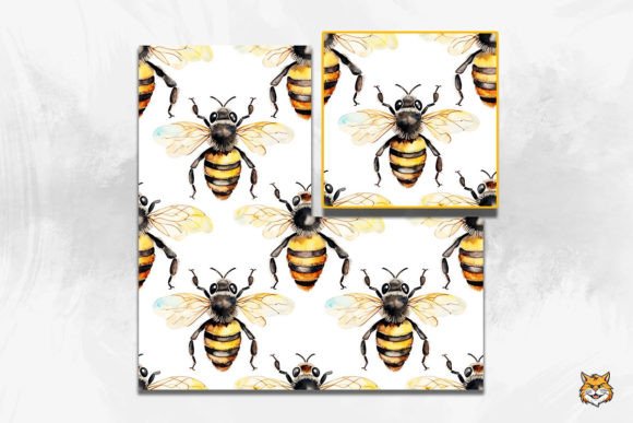 Explore the Charm of Cute Bee Seamless Pattern 9