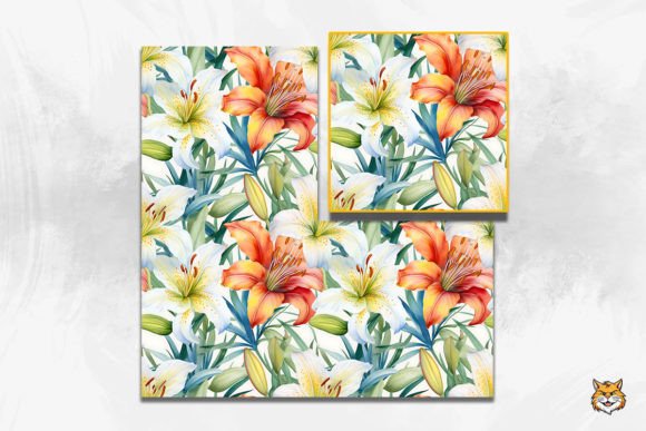 Explore the Versatility of Lily Flower Seamless Pattern 6