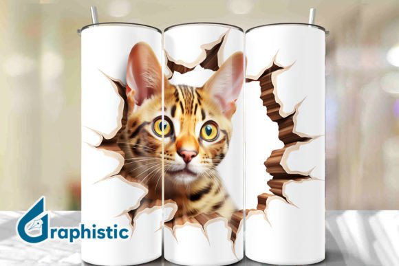 Exploring the Bengal Cat 3D Smashed Wall 06: A Unique Digital Art Experience