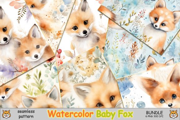 Fox Watercolor Seamless Pattern Bundle: A Versatile Design Solution