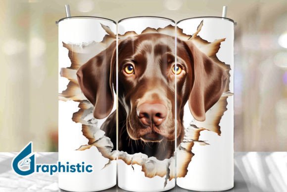 German Shorthair 3D Smashed Wall 18: A Versatile and Eye-Catching Design Element