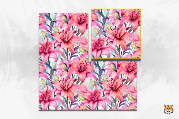 Lily Flower Seamless Pattern 4: A Versatile Design Asset