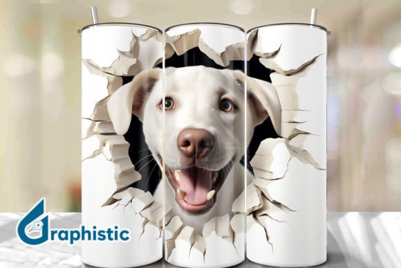 Strategic Use of Labrador Retriever 3D Smashed Wall 23 for Creative and Professional Projects