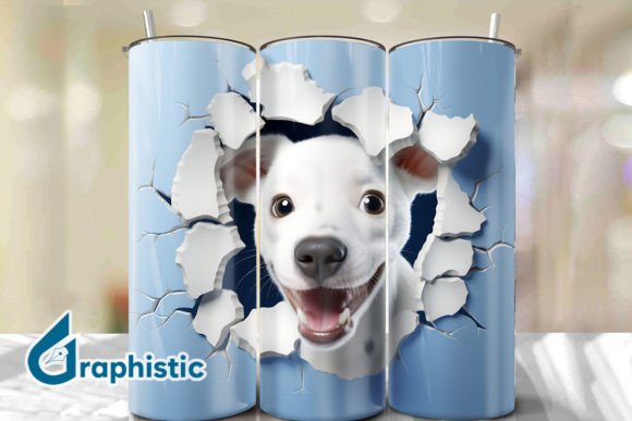 Transform Your Space with Dog 3D Smash Wall Art Background 02