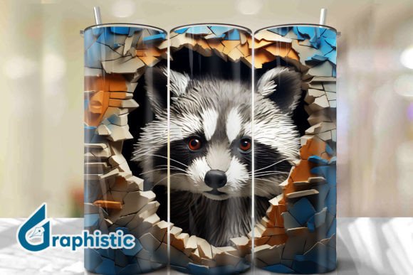 Unlocking Creativity with Racoon 3D Smash Wall Art Background 06